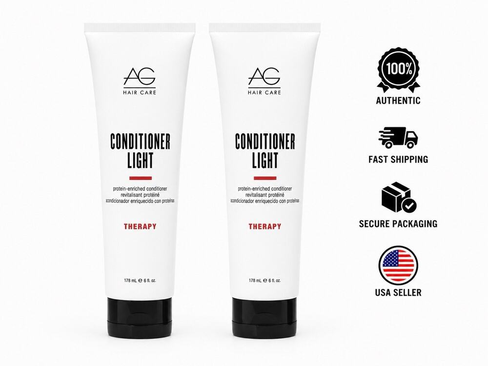 AG Care Conditioner Light Therapy Protein Conditioner 6 fl oz 178mL Lot of 2